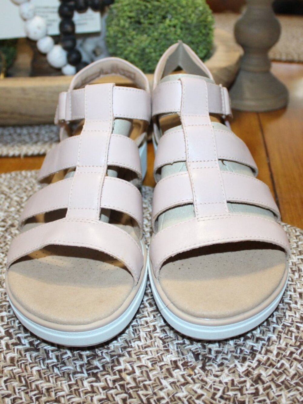 NWT Clark Jillian Quartz (Dusty Rose) wedge sandals, women's 9 12 WIDE. NICE! - Picture 9 of 11